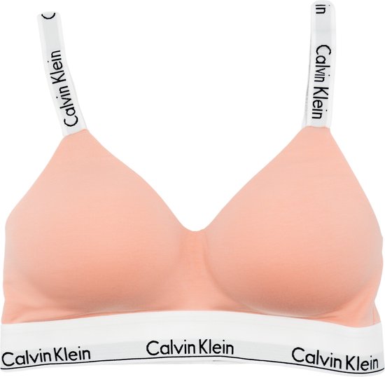 BH gorge Femme Calvin Klein Light Lined Bralette - Rose Corail - Taille XL