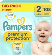 Pampers - Premium Protection - Taille 2 - Big Pack - 108 couches - 4/8 KG