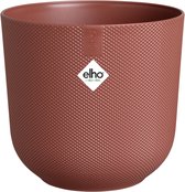Elho Jazz Round 26cm - Grand Pot de Fleurs d'Intérieur - Structure Unique - 100% Plastique Recyclé - Rouge