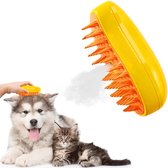 Zelfreinigende Zachte Stoomborstel Voor Katten en Honden - Haarverwijderaar - Kattenborstel op stoom - Hondenborstel op stoom - Kattenkam - Kortharig - Langharig