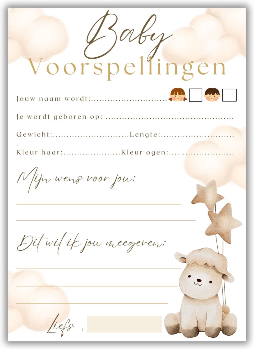 Studio Claire Babyshower invulkaarten - 30 stuks – hello little world - A6 formaat