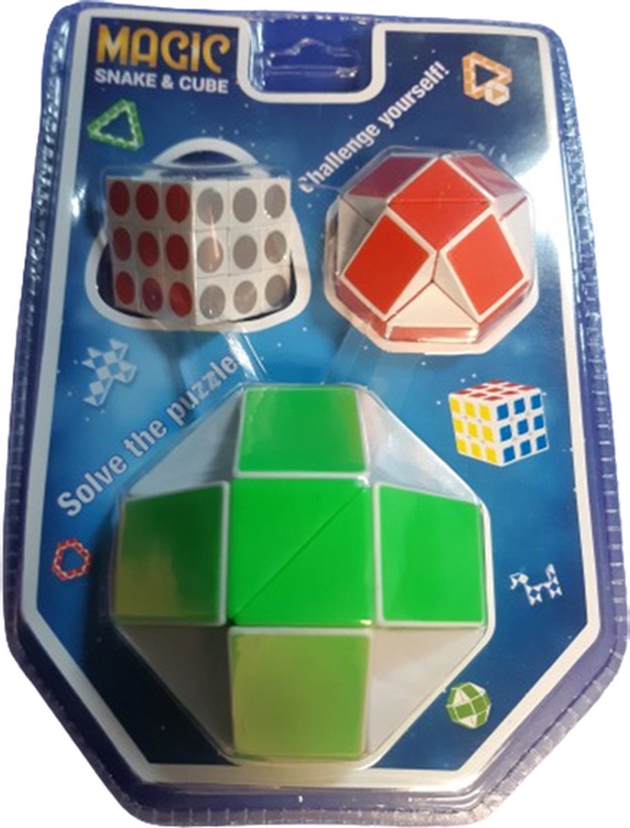 Retailtrade 3 breinbrekers. puzzels kubus slang