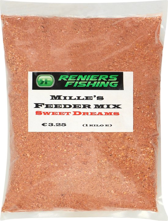 Reniers Fishing Mille’s Feedermix Carp 1 kg – Karper Feeder Voeder met Zaden & Vismelen - Smaak : Choco - Banaan — afbeelding 5