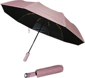Drip Dash Paraplu met LED Zaklamp - Roze - Reisparaplu Waterdicht & Anti UV-Straling - Automatische Stormparaplu - Opvouwbaar & Automatisch Uitklapbaar - Ø 106 CM - Stormbestendig Golfparaplu