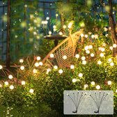 Éclairage Solar de jardin - 2 pièces - 6 LED - Éclairage d'ambiance - Lucioles - Énergie solaire - Étanche - Spots à planter
