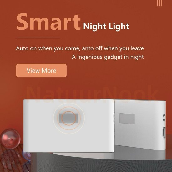 LED Nachtlampje - Nachtlampjes - Sensor lamp binnen - Trapverlichting led bewegingssensor - Trapverlichting draadloos - Oplaadbaar - Wandlamp binnen - Kastverlichting- Met Vierkante lens - Wit