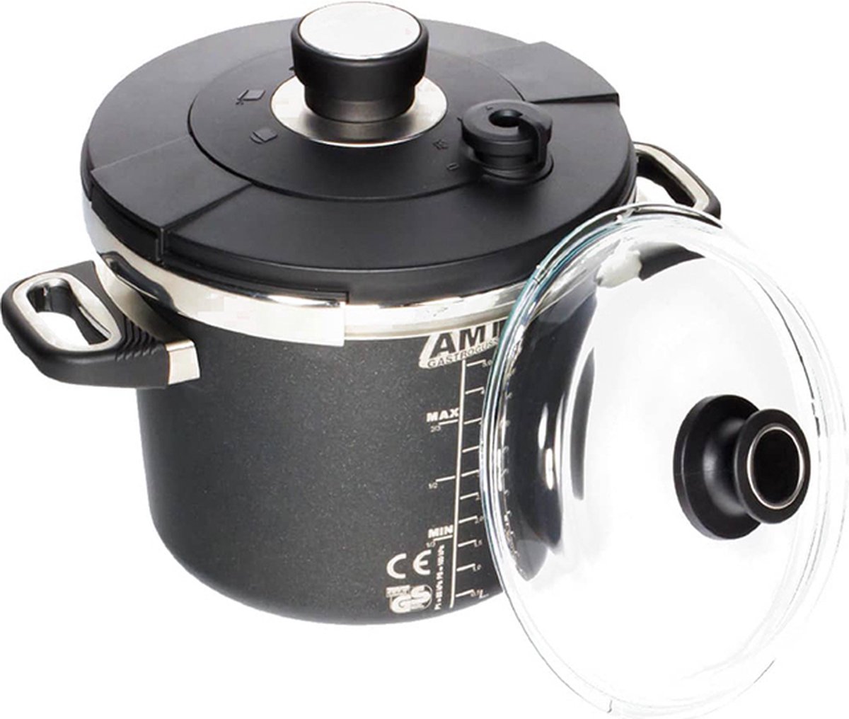 AMT Gastroguss snelkookpan 24 cm 19 cm hoog inductie