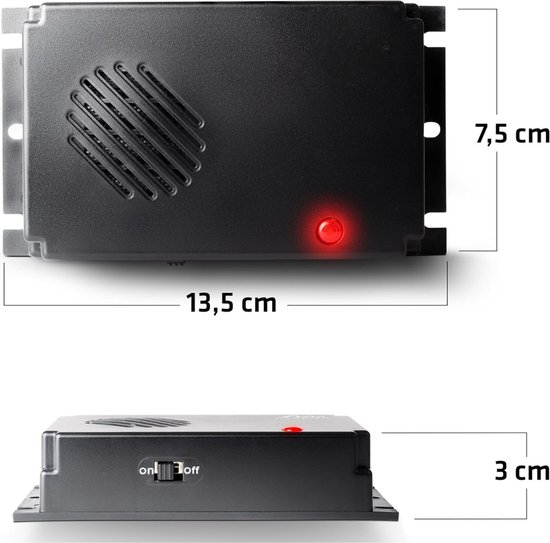 SWISSINNO Marterwering Auto – Ultrasoon Hoogspanningsverjager 12 V – Beschermt kabels en motorruimte – Inclusief montagemateriaal – Werkt van −25 °C tot 80 °C