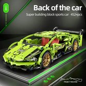 L.N. Store® Luxe Sport Bouwstenen Auto - Racebaan - Lego - Speelgoed - Race Auto - Sport Auto - Bouwstenen - Groen - 3D Puzzel - 504 Stuks