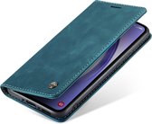 Samsung Galaxy S23 FE Bookcase hoesje - CaseMe - Effen Groen - Kunstleer