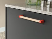 Home 3D WoodGrip Hangreep Rood 192mm - Keuken handgreep - Kast handgreep - Duurzaam
