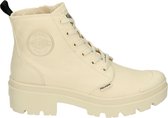 Palladium PALLABASE TWILL - Half-hoge schoenen - Kleur: Wit/beige - Maat: 38