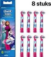 Oral B Stages Power kids - Disney Frozen Princess opzetborstels - 8 opzetborstels - Voordeelverpakking - Opzetborstels voor kinderen