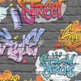 DUTCH-WALLCOVERINGS-Behang-graffiti-meerkleurig-L179-01