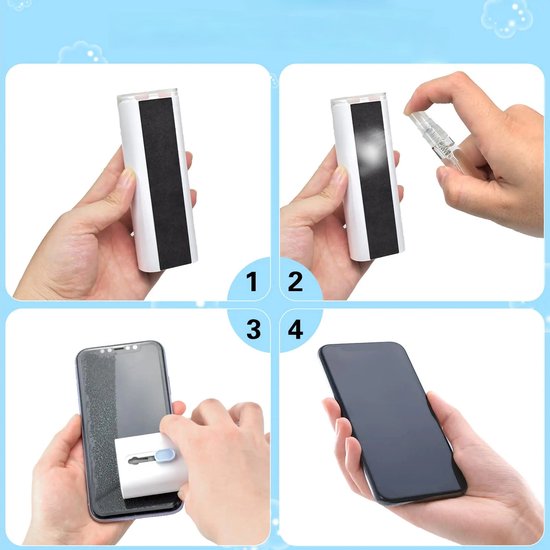7-in-1 Airpods reiniger - Toetsenbord Schoonmaakset - Keycap puller - cleaning kit voor Airpods Iphone laptop - Blauw