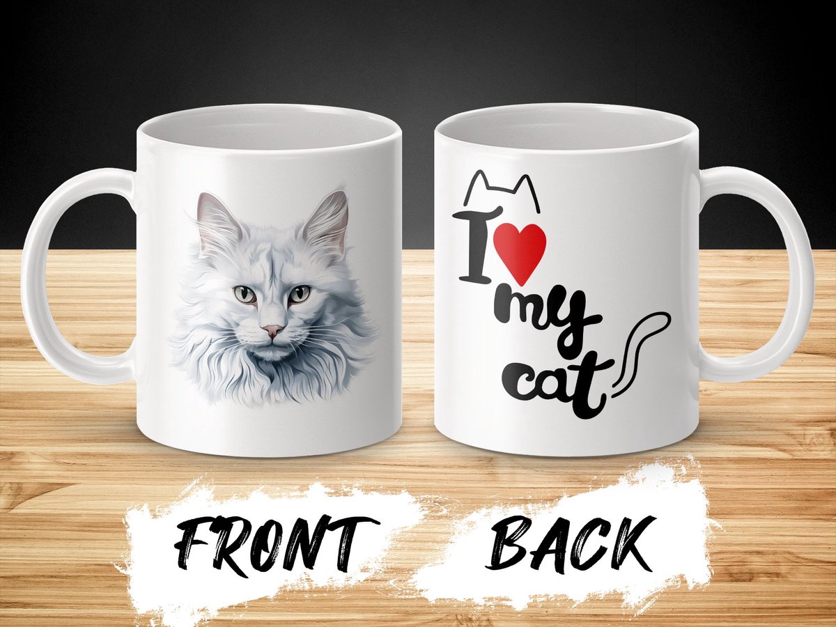Mok Turkish Angora cat - kat - I love my cat - cat lovers - katten