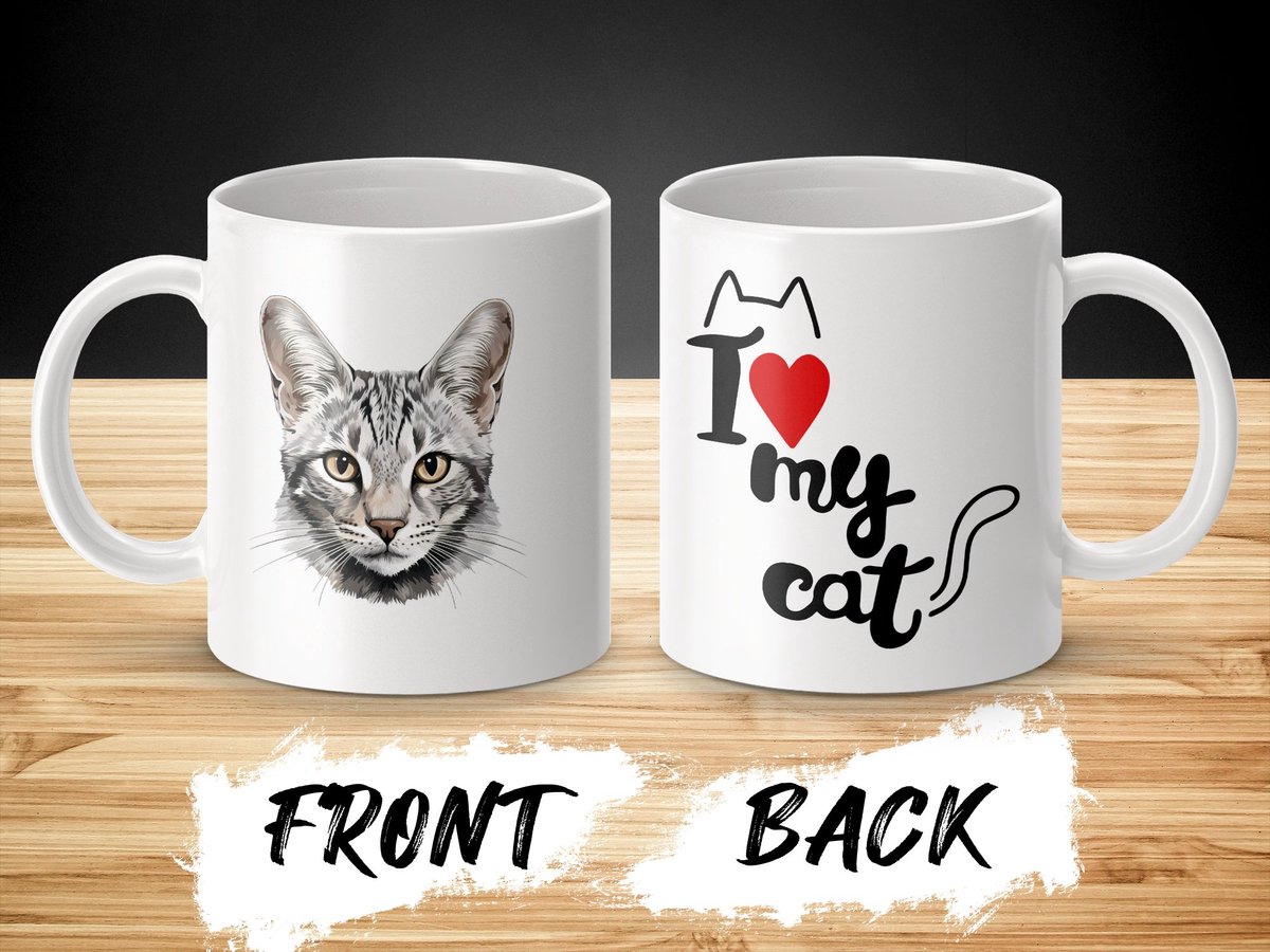 Mok Egyptian Mau cat - kat - I love my cat - cat lovers - katten