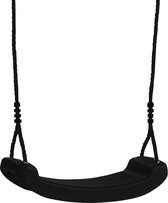 Bol.com Kunststof Schommelzitje Zwart met BR touwen zwart aanbieding