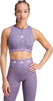 adidas Performance Powerimpact Training Medium-Support Techfit High-Neck Beha met Rits - Dames - Paars- XS A-B