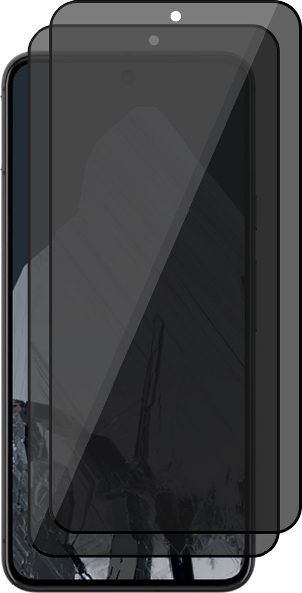Privacy Screenprotector geschikt voor Google Pixel 8 Pro - 2x Volledig Dekkend Glas Screen Protector