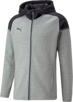 Puma Team Cup Casuals Jas Met Kap Kinderen - Grijs | Maat: 140