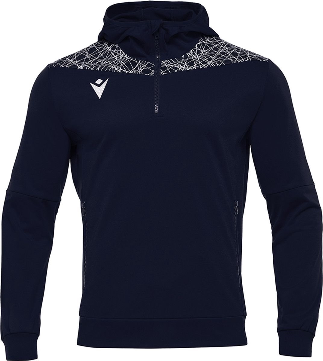 Macron Ishtar Ziptop Met Kap Heren - Marine / Wit | Maat: 5XL