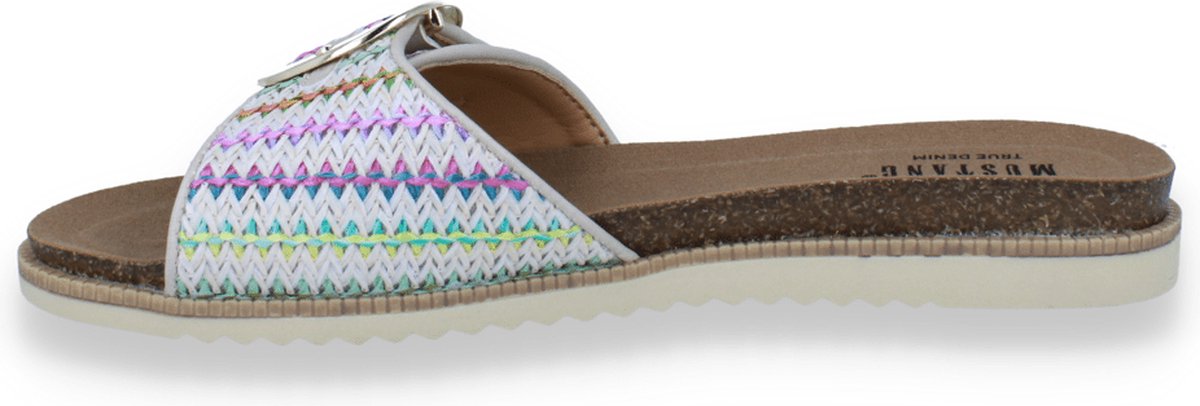 Mustang Dames Slipper Wit/multi | Maat: 38