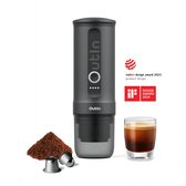 OutIn Nano - draagbare elektrische espressomachine - stijlvol en solide - verwarmt water - capsules & gemalen koffie - 20 bar - draagbare koffiemachine - reis & camping koffiezetapparaat 12 volt