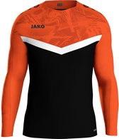 Jako Iconic Sweater Kinderen - Zwart / Fluo Oranje | Maat: 116