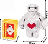 Witte beer met hart - 24,5 cm - bouwset - Building blocks - Magic blocks