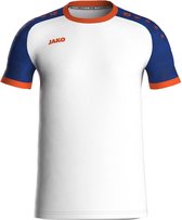 Jako Iconic Shirt Korte Mouw Kinderen - Wit / Royal / Fluo Oranje | Maat: 116