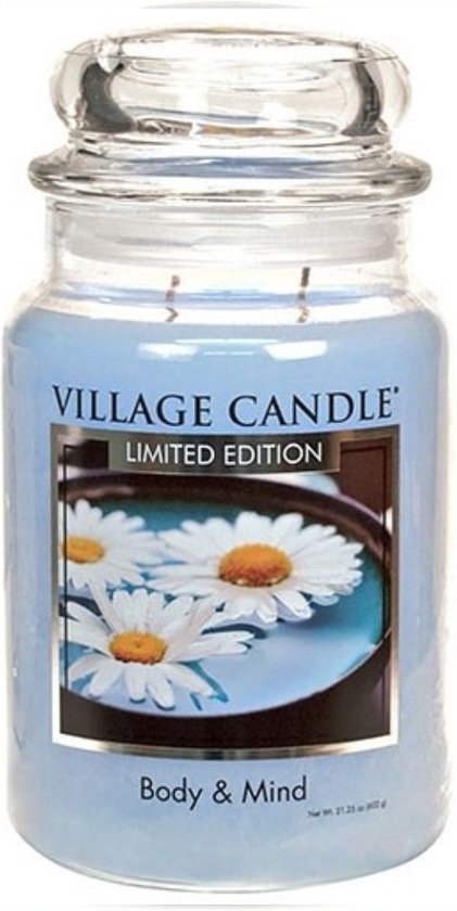 Village Candle Village Geurkaars Spa Collection "Body & Mind" | frisse buitenlucht bergamot iris - large jar