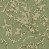 Papier peint aspect textile Profhome 956334-GU papier peint textile texturé aspect textile vert mat 5,33 m2