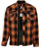 Bores Lumberjack Premium Jacken-Hemd in Holzfäller Optik Orange/Black-XL