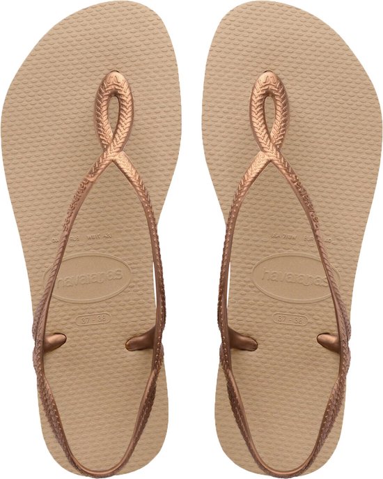 Chaussons Femme Havaianas Luna - Or Rose - Taille 35/36