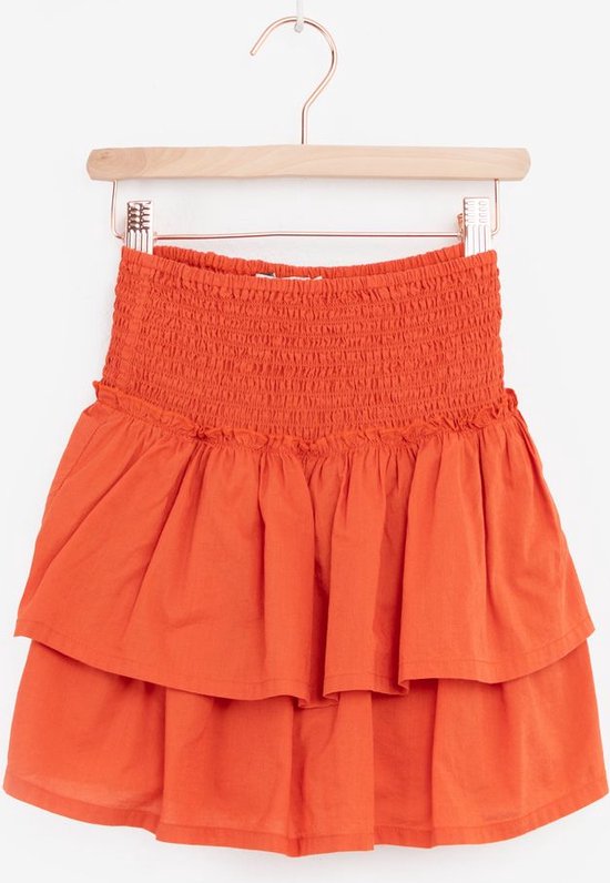 Sissy-Boy - Warm oranje rok met smock details
