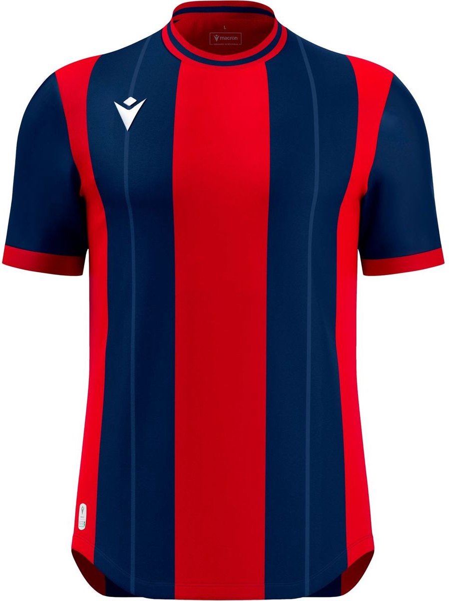 Macron Propus Eco Shirt Korte Mouw Heren - Marine / Rood | Maat: L