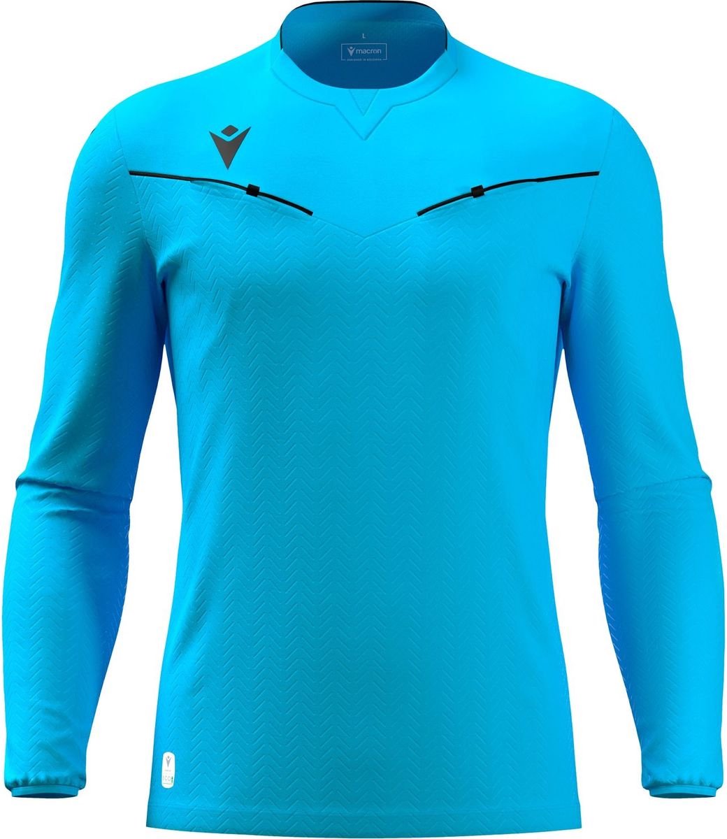 Macron Ponnet Eco Scheidsrechtersshirt Lange Mouw Heren - Neon Sky | Maat: XXL