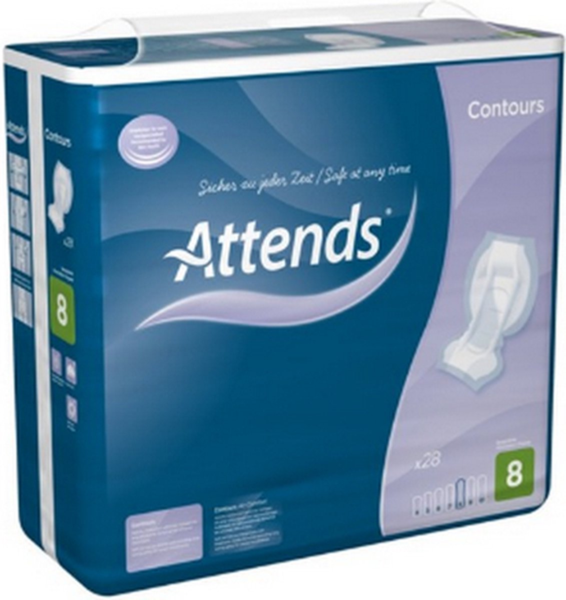 Goedkoopste ATTENDS Contours Regular 8 - 8 pakken van 28 stuks