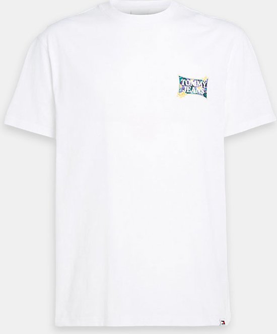 T-shirt Reg Flower Power - Wit - XXL