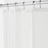 iDesign Stoffen douchegordijnen, waterdicht polyester gordijn 180 x 200 cm, transparant