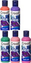 Creall tex - 6 x 80 ml - Peinture textile
