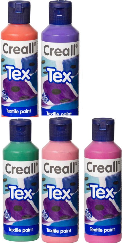 Creall tex - 5 x 80 ml - Textielverf