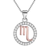 Tracelet | Zilveren Kettingen | Ketting Horoscoop Schorpioen | Sterrenbeeld Rosé en Zilver | 925 Sterling Zilver | 925 Keurmerk stempel | 925 Zilver Certificaat | In Leuke Cadeauverpakking