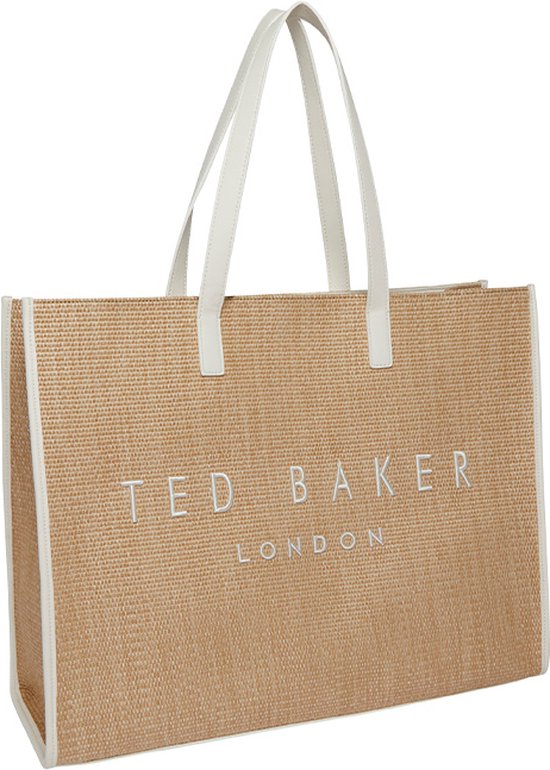Ted Baker - Pallmer Faux Raffia Large Icon Bag Ecru
