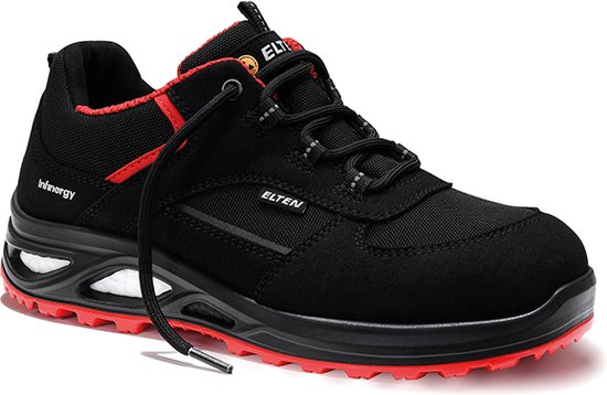 ELTEN Hannah XXTL Black-red Low ESD S3S Veiligheidsschoenen voor dames, textiel, stalen neus, licht, sportief, zwart, 39 EU ELTEN Hannah XXTL Black-red Low ESD S3S Veiligheidsschoenen voor dames, textiel, stalen neus, licht, sportief, zwart, 39 EU