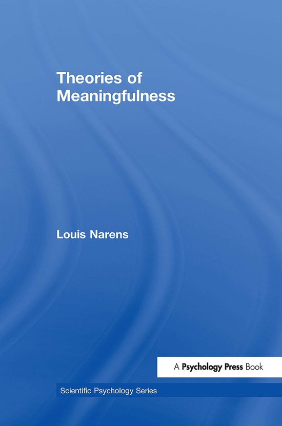 Foto: Scientific psychology series theories of meaningfulness