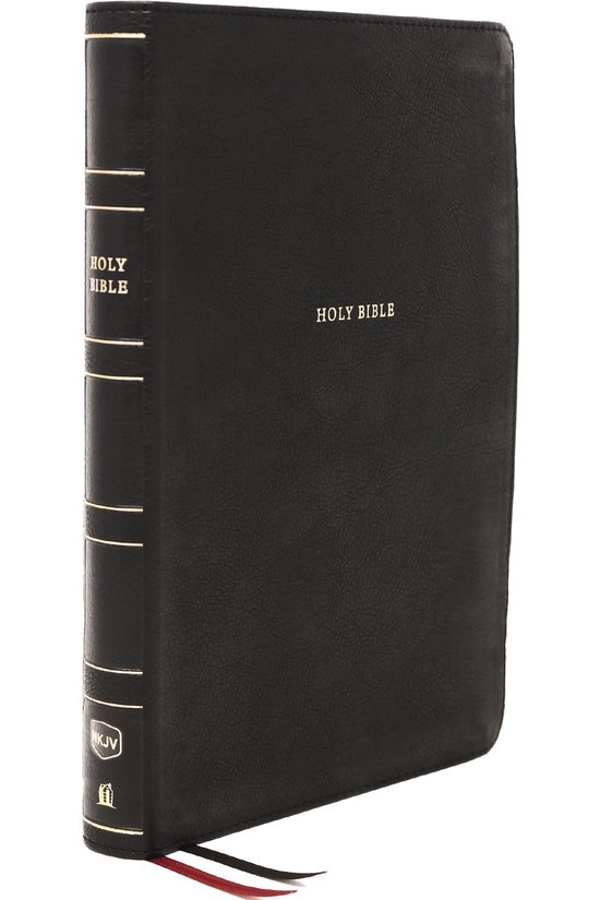 NKJV, Thinline Bible, Large Print, Leathersoft, Black, Thumb ... - cover
