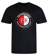 Feyenoord Shirt - Geen Woorden Maar Daden 1 - T-Shirt - Rotterdam - 010 - Voetbal - Artikelen - Zwart - Unisex - Regular Fit - Maat L