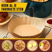 MCBOSON Bakpapier - 100 Stuks - Airfryer Accesoires - Wegwerpbakjes - Papier Bakjes - 20 tot 23 cm